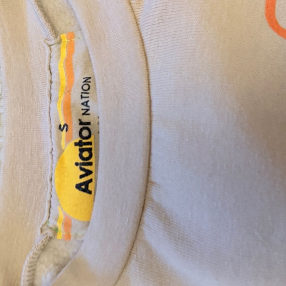 Aviator Nation LOS ANGELES WINE & FOOD 2025 CREW SWEATSHIRT RELAXED - SAND - Picture 6 of 7
